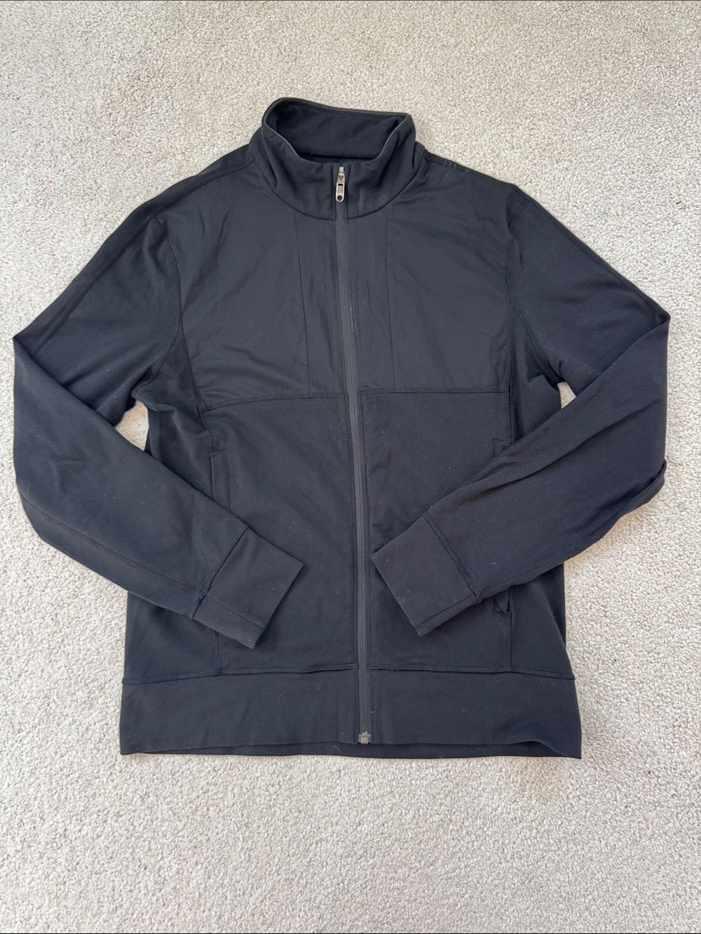 lululemon Post Session Men's Light Zip Up Sweater Jacket Black SzM